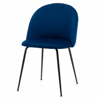 Krzesło tapicerowane do jadalni SK49 niebieski welur, nowoczesne loft