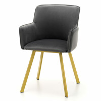Krzesło tapicerowane do salonu SK143 ciemnoszare welurowe nowoczesne loft glamour