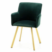 Krzesło tapicerowane do salonu SK143 zielone welurowe nowoczesne loft glamour