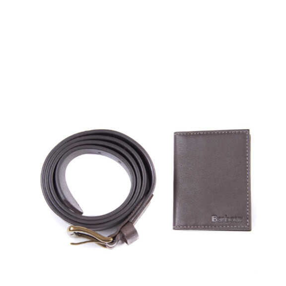 Męski zestaw-Barbour Belt & Billfod Gift Set