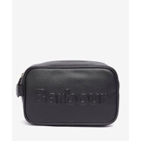 Męska kosmetyczka - Barbour Debossed Logo Leather Wash Bag