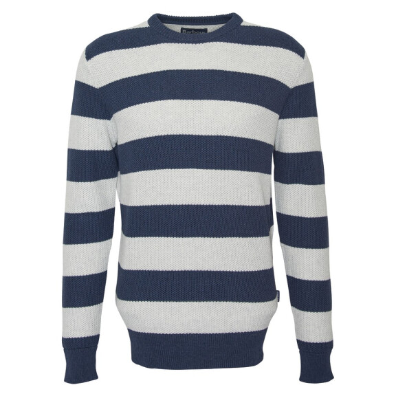 Męski sweter - Barbour Craster Striped Crew Neck Jumper