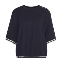 Damski sweter - Barbour Genevieve Crew Neck Short-Sleeved Jumper