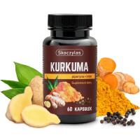 KURKUMA piperyna, imbir, resweratrol i kwercetyna