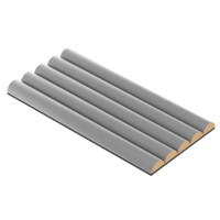 Próbka - Panel ryflowany MDF na filcu - Szary