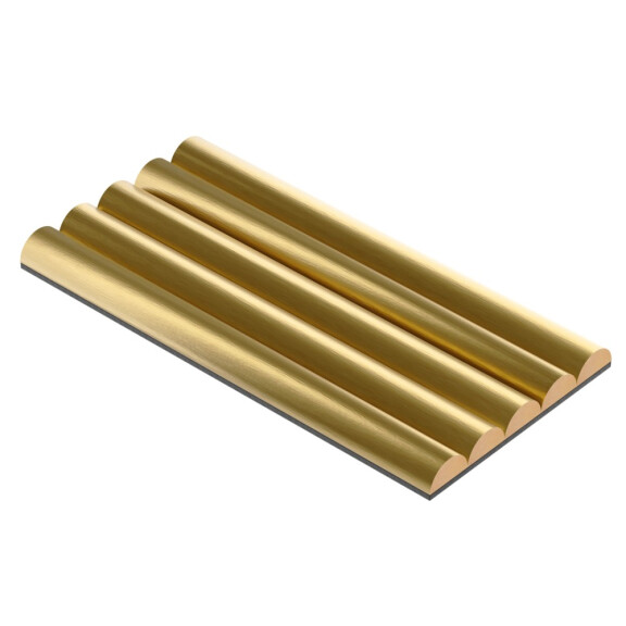 Próbka - Panel ryflowany MDF na filcu - Złoty