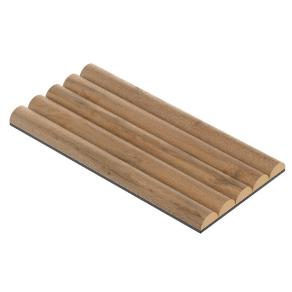 Próbka - Panel ryflowany MDF na filcu - Dąb Wotan