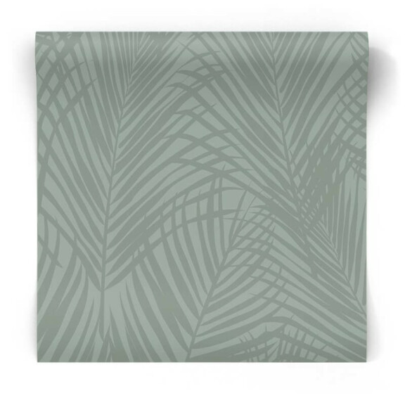 Zielona tapeta w liście palmy 347709