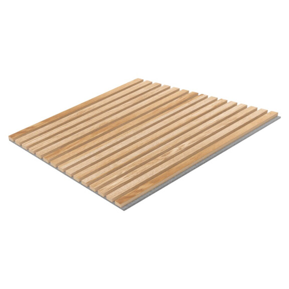 Akustyczny Panel 3D Fornirowany - Dąb | Szary Filc [60x60]