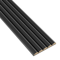Dekoracyjny panel ryflowany MDF na filcu - Czarny MAT