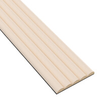 Panel ryflowany MDF na ścianę salonu - Beżowy