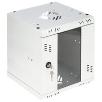Szafa RACK 10" 6U 300 wisząca Standard szkło szara