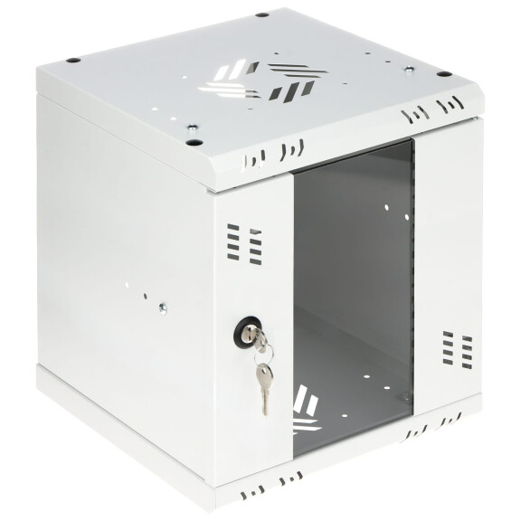 Szafa RACK 10" 6U 300 wisząca Standard szkło szara