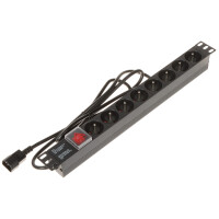 Listwa zasilająca 8 gniazd PD-8/R-IEC wtyk UPS C14