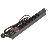 Listwa zasilająca 6 gniazd PD-6/R-USB