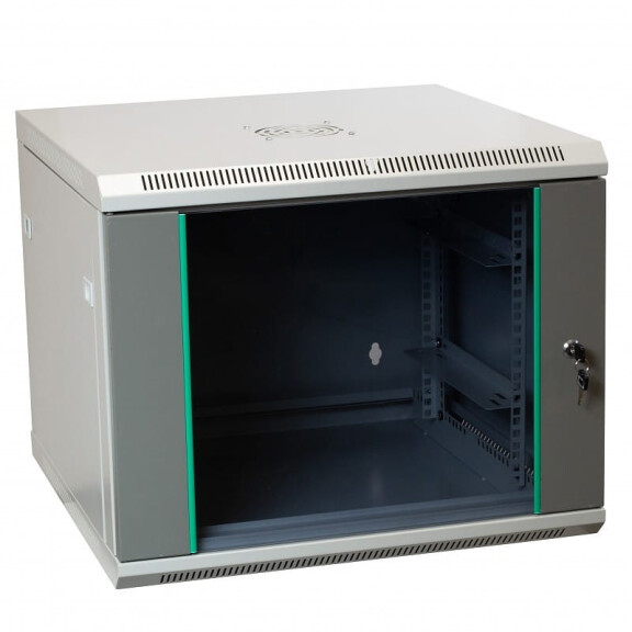 Szafa wisząca 12U 19" drzwi szklane 590x600x600 mm