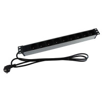 Listwa PD-9/2M RACK 1U 19'' 9 gniazd kabel 2m