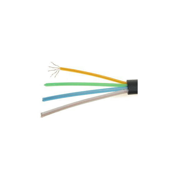 Kabel telefoniczny płaski KP-4C czarny [na metry]