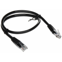 Patchcord RJ45/0.5-BLACK kat.5e UTP czarny 0.5m