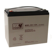 Akumulator MWL 60-12h AGM 12V 60Ah MW Power