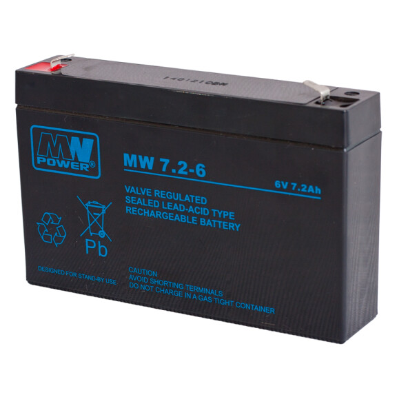 Akumulator MW 7.2-6 AGM 6V 7.2Ah MW Power