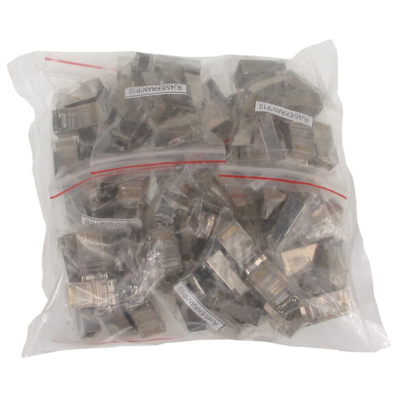 Wtyk ekranowany RJ45/EKRAN*P100 opakowanie 100szt.