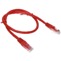 Patchcord RJ45/6/0.5-RED kat.6 czerwony 0.5m