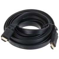 Kabel płaski HDMI-5.0-FL wtyki proste 5m v1.4