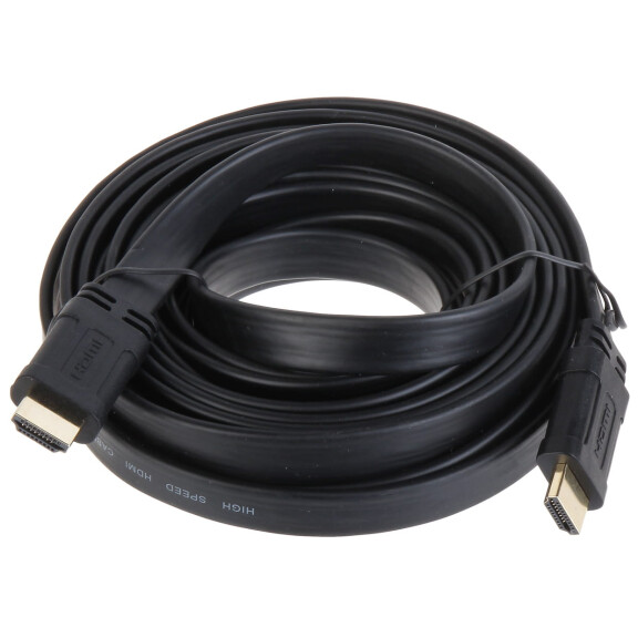 Kabel płaski HDMI-5.0-FL wtyki proste 5m v1.4