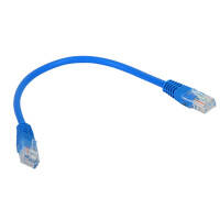 Patchcord RJ45/0.25-BLUE kat.5e 0.25m niebieski