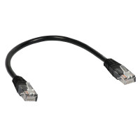 Patchcord RJ45/0.25-BLACK kat.5e UTP czarny 0,25m