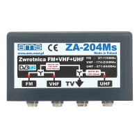 Zwrotnica antenowa ZA-204MS FM/6-12/21-60/75