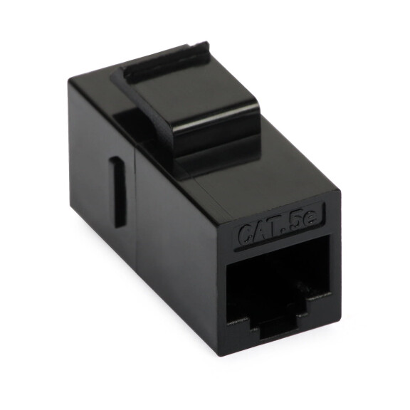Łącznik modularny Keystone RJ45 kat.5e czarny