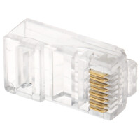 Wtyk modularny RJ45/C6*P100 opakowanie 100 sztuk