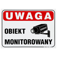 Tablica T-35X25 UWAGA OBIEKT MONITOROWANY