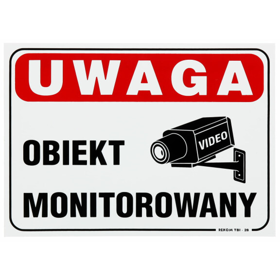 Tablica T-35X25 UWAGA OBIEKT MONITOROWANY