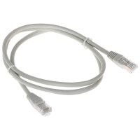 Patchcord RJ45/1.0-GREY kat.5e UTP szary 1m