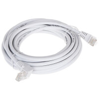 Patchcord RJ45/5.0-KK/W biały kat.5e 5.0m