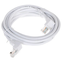 Patchcord RJ45/3.0-KK/W biały kat.5e 3.0m