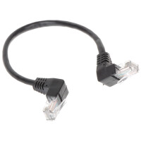 Patchcord RJ45/0.25-KK/B czarny kat.5e 0.25m