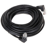 Patchcord RJ45/10-KK/B czarny kat.5e 10m