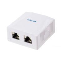 Gniazdo natynkowe kat.6A STP RJ45 podwójne