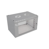 Szafa RACK wisząca 19" 6U 350 Standard szkło szara