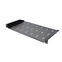 Półka stała 19'' 1U 300mm czarna E-RSF19-1U-300B