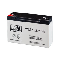 Akumulator MWS 12-6 AGM 6V 12Ah MW Power