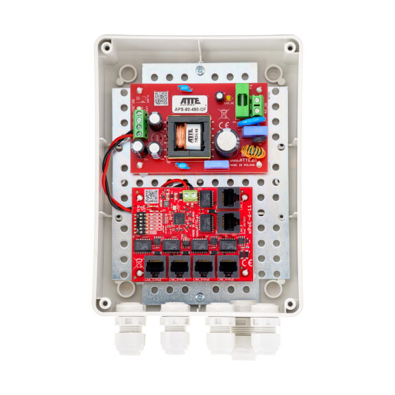 Switch PoE do 5 kamer IP-5-11-M2 w obudowie ATTE