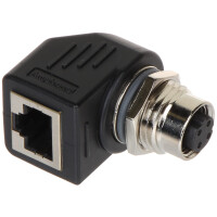 Przejście kątowe M12D-G/RJ45-G