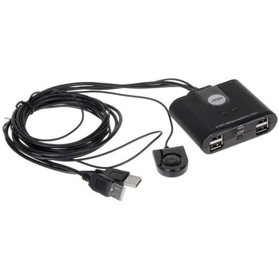 Przełącznik + HUB USB US224 2x 115cm Aten