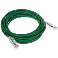 Patchcord RJ45/6/5.0-G-THIN kat.6 zielony 5m