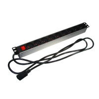 Listwa PD-9W/UPS 19'' 9 gniazd wyłącznik wtyk C14